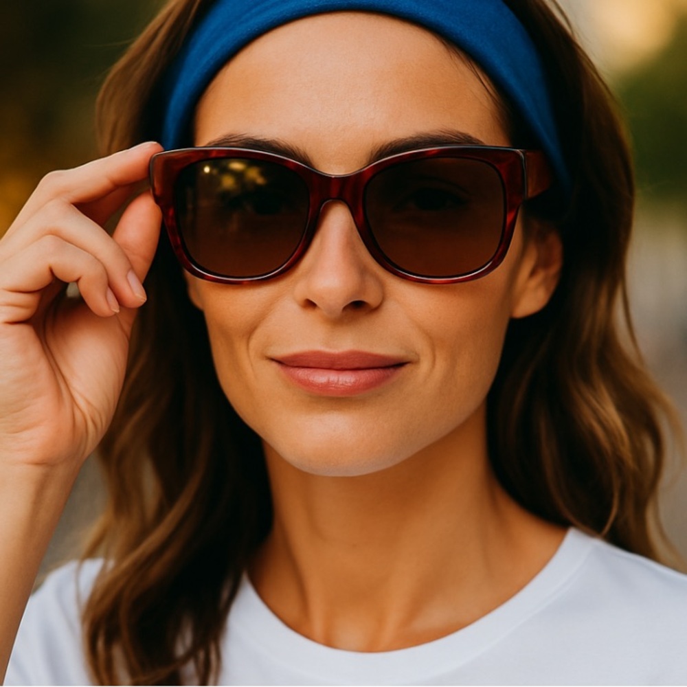 Oakley Script Brown Tortoise Shell Frames Amber G… - image 2